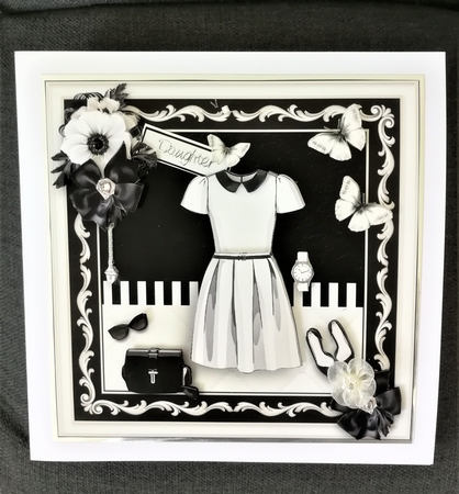 The White Dress Card Front Kit by Michelle Mann