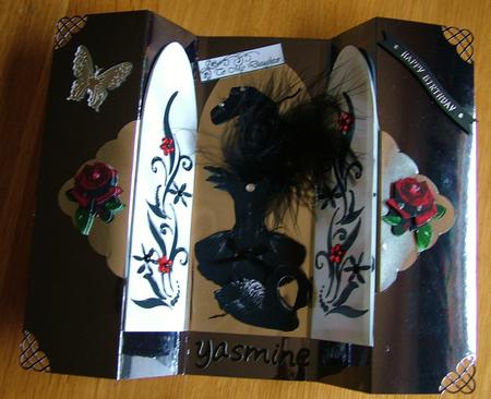 Black Swan and Ballerina Dress, Trifold by Michelle Mann
