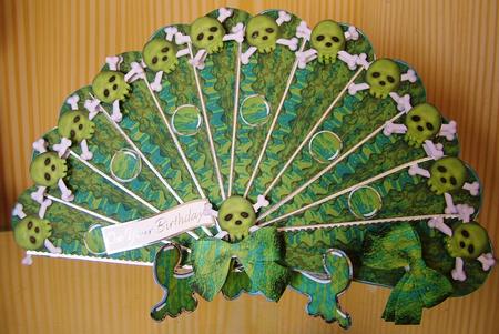 Grungey Skulls Fan Kit Keepsake Card by Michelle Mann