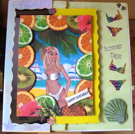 Sand, Sea and Oh I Say. with Some Decoupage by Michelle Mann