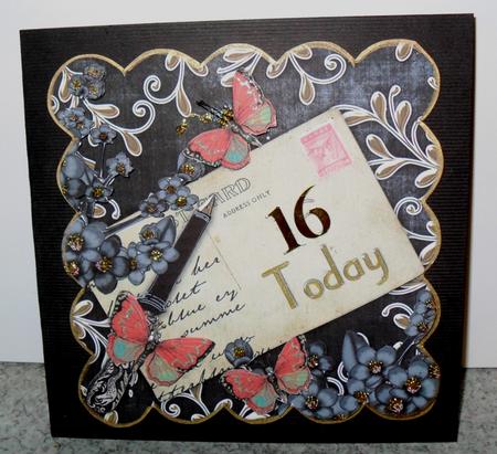 Black Blossom Scallop Postcard 16 Today Step by Step by Michelle Mann