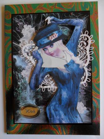 Fairy in Hat A4 Card Front by Michelle Mann