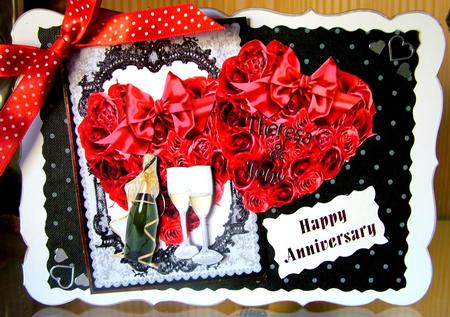 Heart of Red Roses, with Champagne by Michelle Mann