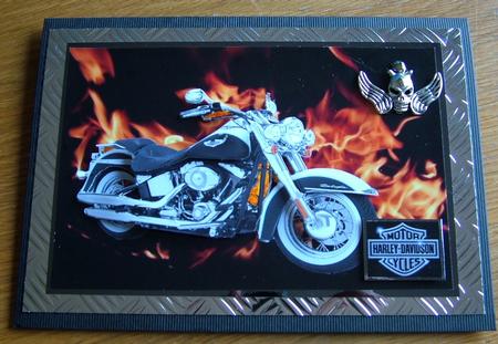 Motorbike Harley Decoupage by Michelle Mann