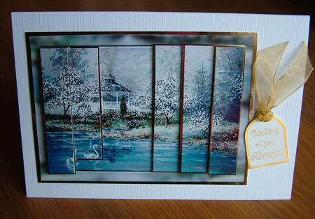 Swan Lake Side Stacker Card Front by Michelle Mann