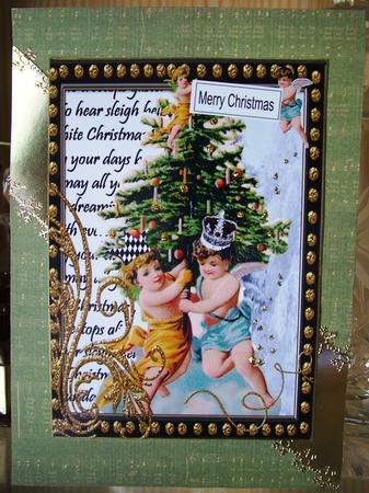 Cherubs with Christmas Tree by Michelle Mann