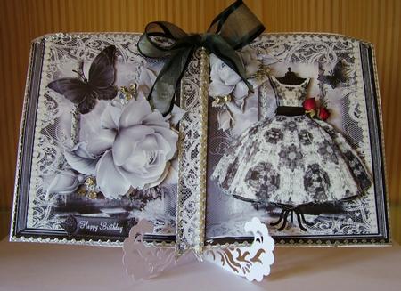 Black and White Dress Book Style Topper Kit by Michelle Mann