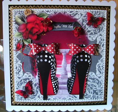 Black and White Polka Dot Shoes with Paper Bows by Michelle Mann