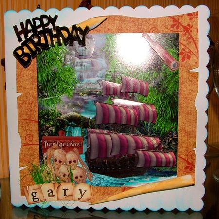 Turn Back Ship Topper & Decoupage by Michelle Mann