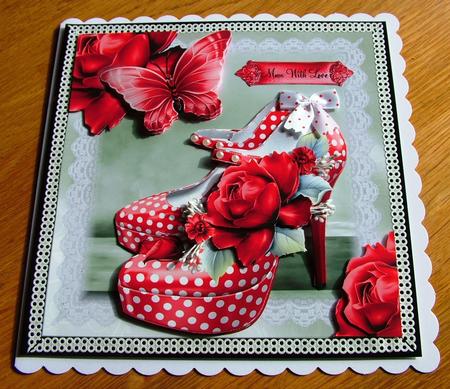 Polka Dots and Lace Card Front Kit by Michelle Mann