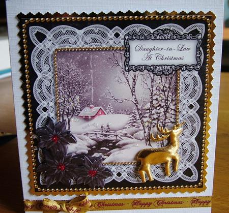 Winter Walk Daughter in Law 8in Sentiment Topper by Michelle Mann