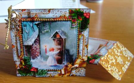 Choirboy Knocking Holly 3in Mini Card Envelope Block Aio by Michelle Mann