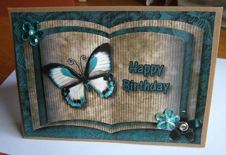 Birthday Butterfly Book-style Quick Card by Michelle Mann