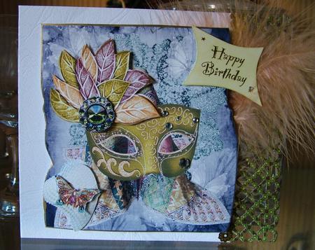 Masquerade Jewel Butterfly Topper and Decoupage by Michelle Mann