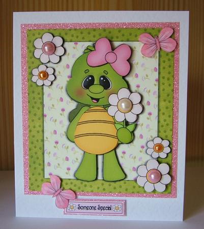 Gorgeous Tiny Turtle with Daisy 8x8 Mini Kit by Michelle Mann