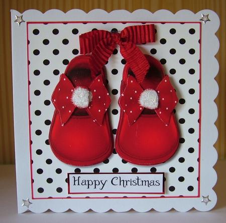 Cute Christmas Girl Shoes by Michelle Mann