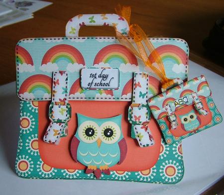 Schoolbag Card Owl by Michelle Mann