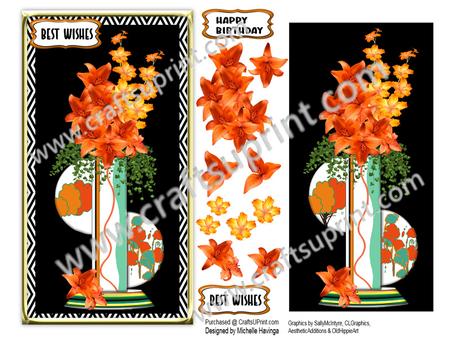 Orange Lily Designer Resource 300dpi by Michelle Mann