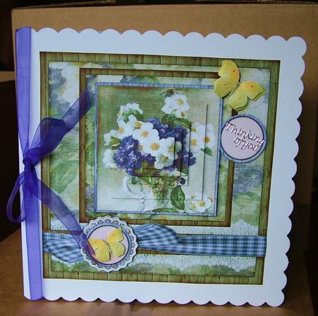 Cardtopper Vintage Flower and Citrus Butterfly 451 by Michelle Mann