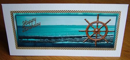 Seaside View Large Dl Sea View Quick Card by Michelle Mann