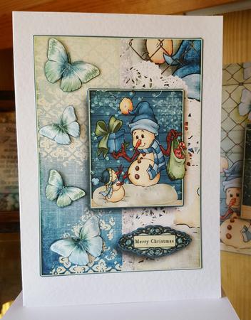Cardtopper with Matching Envelope Snomans Love 719 by Michelle Mann