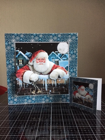 8x8 Santa In The Chimney Mini Kit by Michelle Johnson