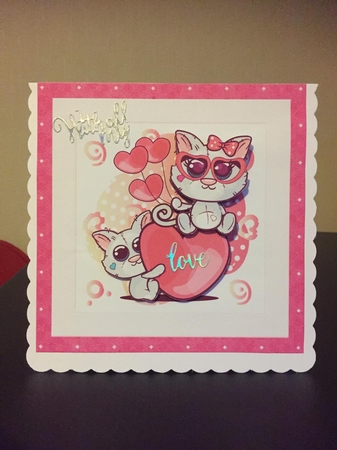 Love Cats Card Front by Michelle Johnson