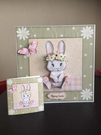 Cute Bunny & Butterfly Birthday / Easter Mini Card Kit by Michelle Johnson