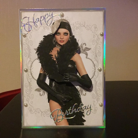 Flapper Dancer Lady Card Front by Michelle Johnson