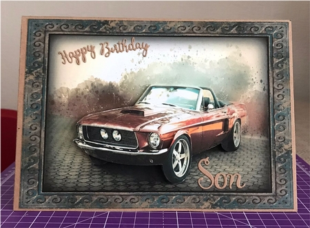 Vintage Car Card Front by Michelle Johnson