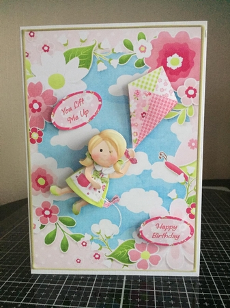 Kite Flying Card Front by Michelle Johnson