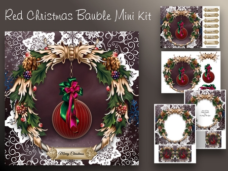 Christmas bubbles - red color by Michelle Johnson