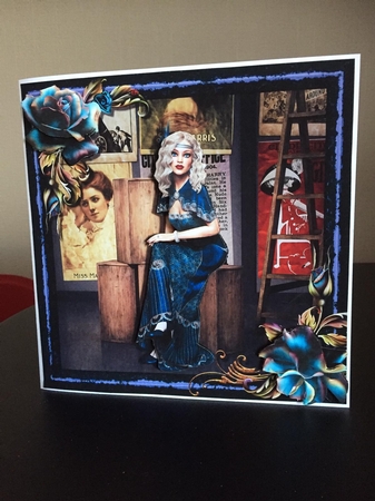 Abigail On The Film Set Card Front by Michelle Johnson
