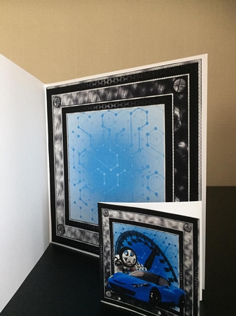 Blue Ferrari Sports Car 8x8 Mini Kit by Michelle Johnson