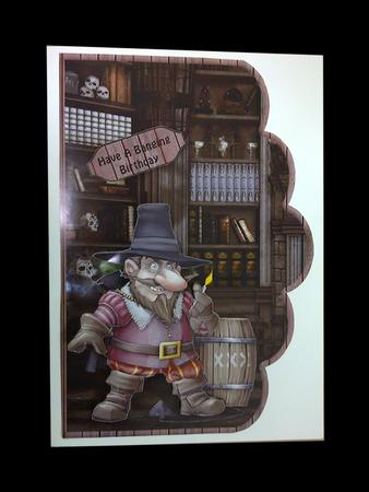 Guy Fawkes Birthday or Bonfire Night Scallope Curve Card by Michelle Johnson