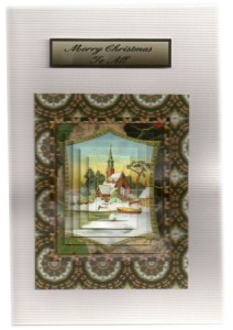 Quaint Xmas Scene Pyramid by Michelle Johnson