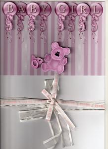 Baby Girl Card Front by Michelle Johnson