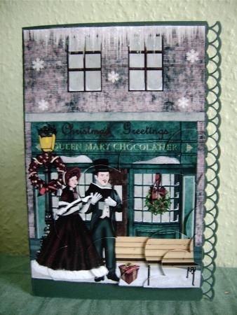 Victorian Carol Singers Petal Corner Stacker by Michiko Clark