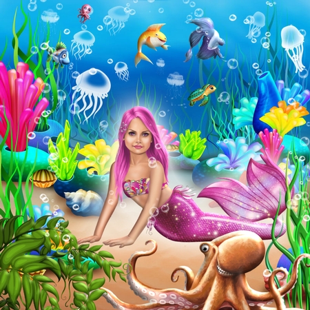 Mermaids Land, kit from Bella Caribena  by Misu Qantu