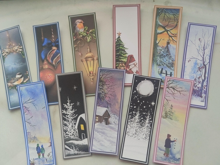 Winter Scene & Christmas Bookmarks Bumper Kit by Misu Qantu