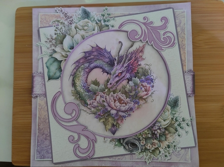 Dragon Heart 1  7.75x7.75 Simply Cards  by Misu Qantu