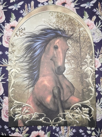 Majestic Wild Horse Gold Arch Toppers by Misu Qantu
