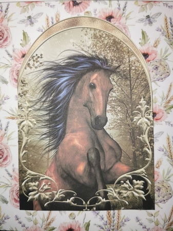 Majestic Wild Horse Gold Arch Toppers by Misu Qantu