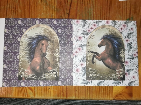 Majestic Wild Horse Gold Arch Toppers by Misu Qantu