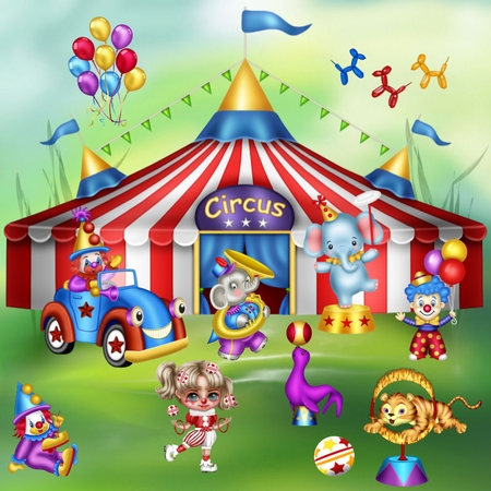 Circus Time, kit from Bella Caribena  by Misu Qantu