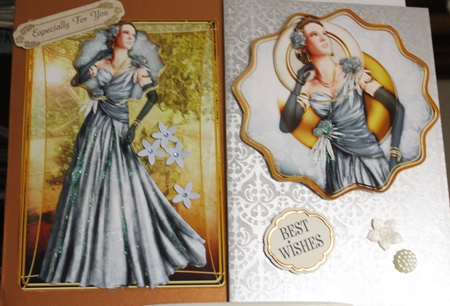 Art Deco Lady Rose (light Blue) Topper Sheet by Moira Paterson  (Ornella)