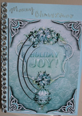 Christmas Ice Blue Poinsettia Pyramid by Moira Paterson  (Ornella)