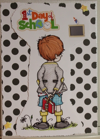 Crafty Bob's Sassy Cheryl Single: First Day of School Boy by Moira Paterson  (Ornella)