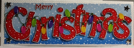 Large Dl Merry Christmas Quick Card 3D Decoupage by Moira Paterson  (Ornella)