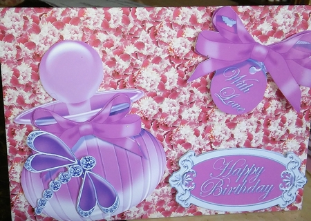 8 x 8 Perfume Lace & Dragonfly Mini Kit with 3D Decoupage by Moira Paterson  (Ornella)